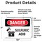 Signmission Sulfuric Acid Danger Sign, Vinyl Decal, 10in W x 7in L, 2PK OS-2PACK-DS-D-710-L-2044 - alternate 5
